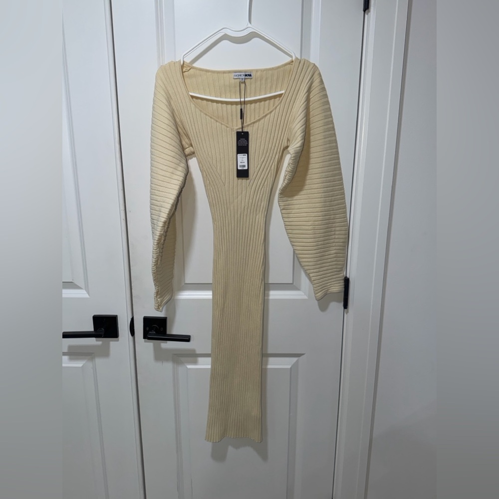 NWT Fashion Nova White Halter Ruched Mini Dress Size XS